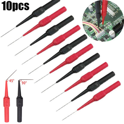 10X Multimeter Testing Lead Fluke Extention Back Probes Sharp Needles Micro Pins