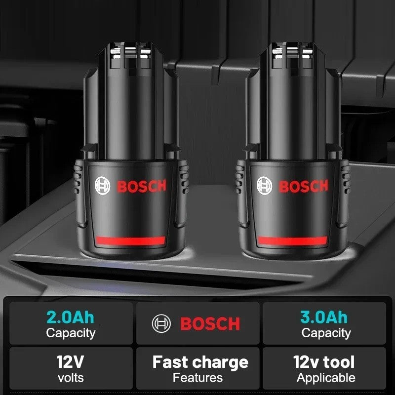 Original 3.0Ah 12V battery, 3000mAh BAT411 Lithium ion Rechargeable – Compatible with Bosch