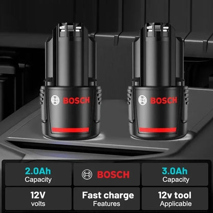 Original 3.0Ah 12V battery, 3000mAh BAT411 Lithium ion Rechargeable – Compatible with Bosch