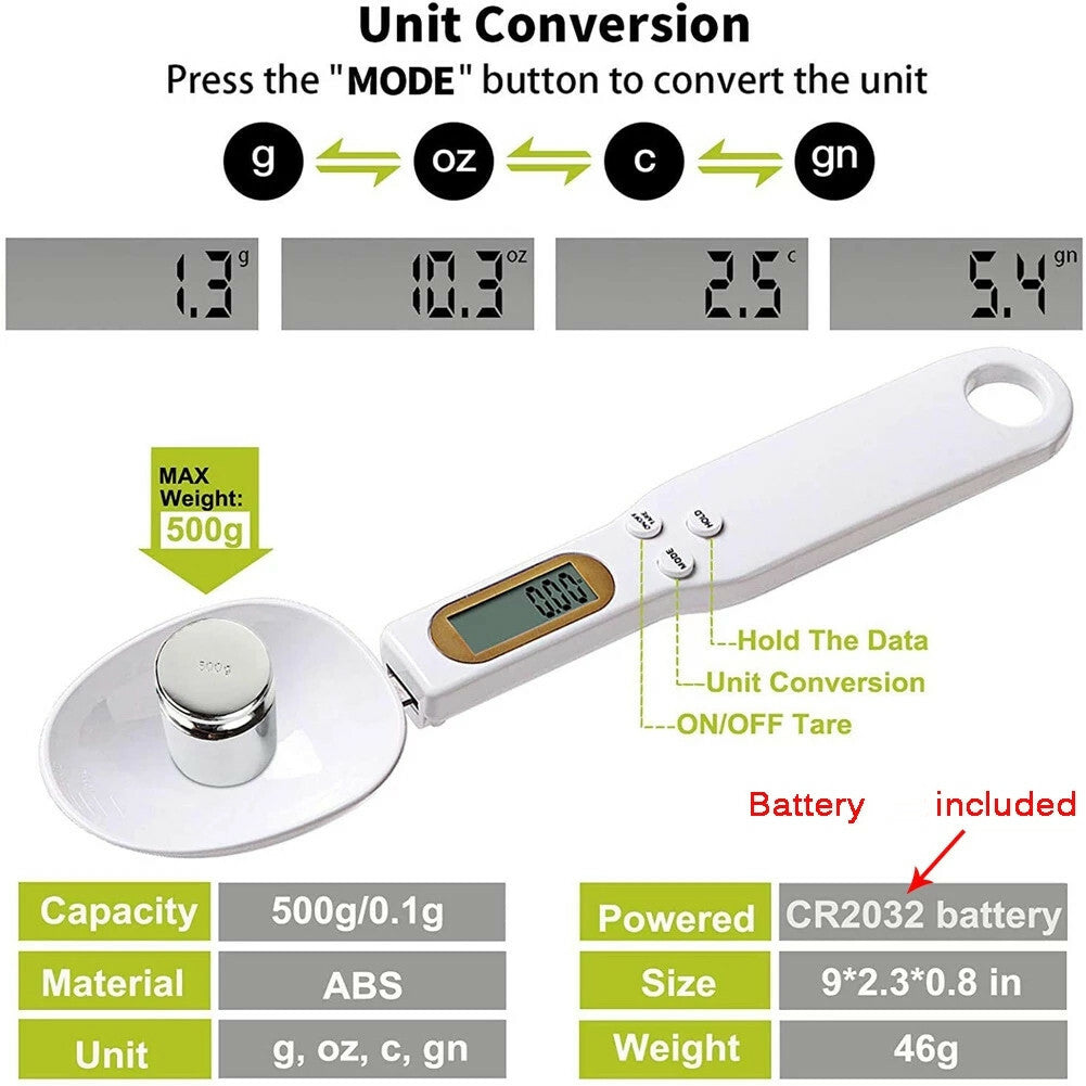 Measuring Spoon Portable Kitchen Tool Digital Electronic Food Spice Sugar Scale
