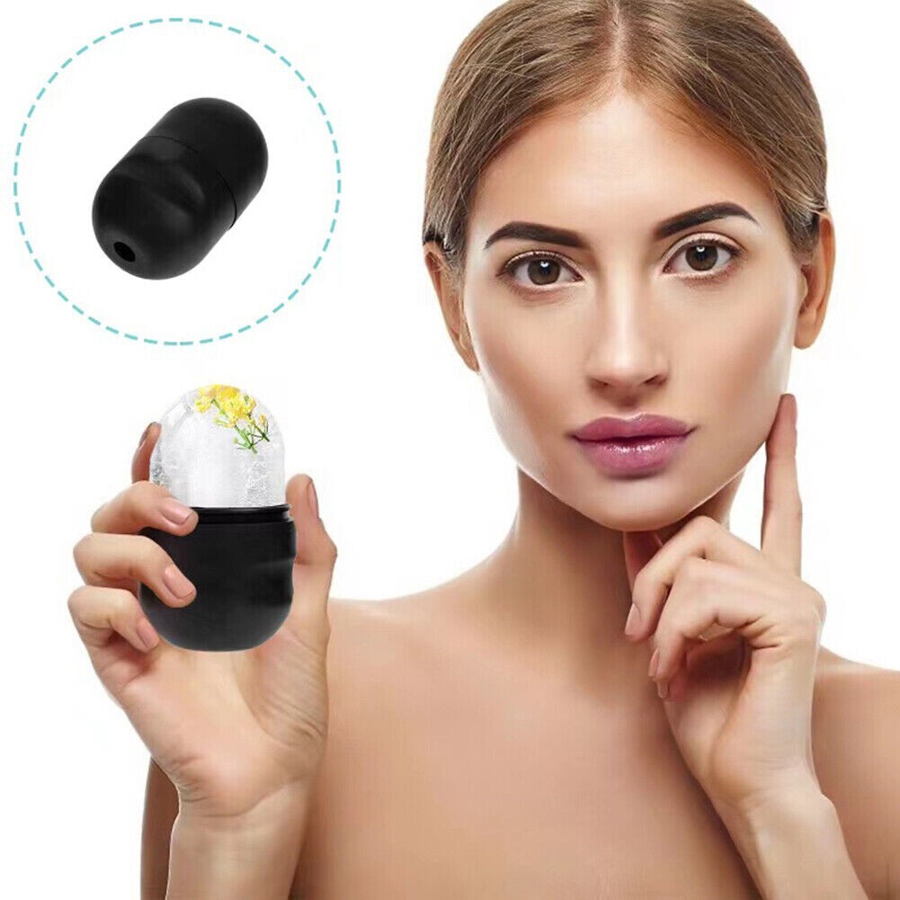 Hot Ice Facial Cube Massager Ice Roller to Depuff Shrink Pores Sculpt Face Care