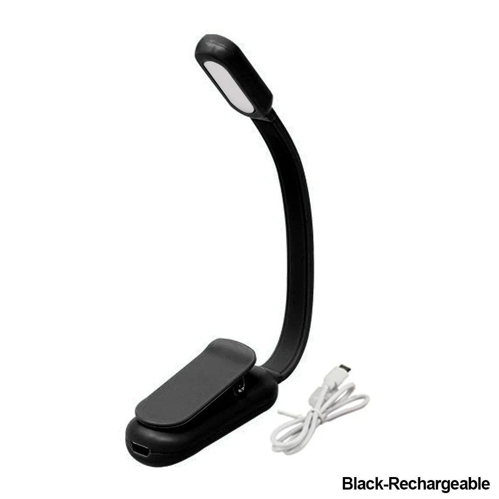 Mini Portable Clip-On Reading Lamp LED Night Light Book Light 3 Modes Brightness