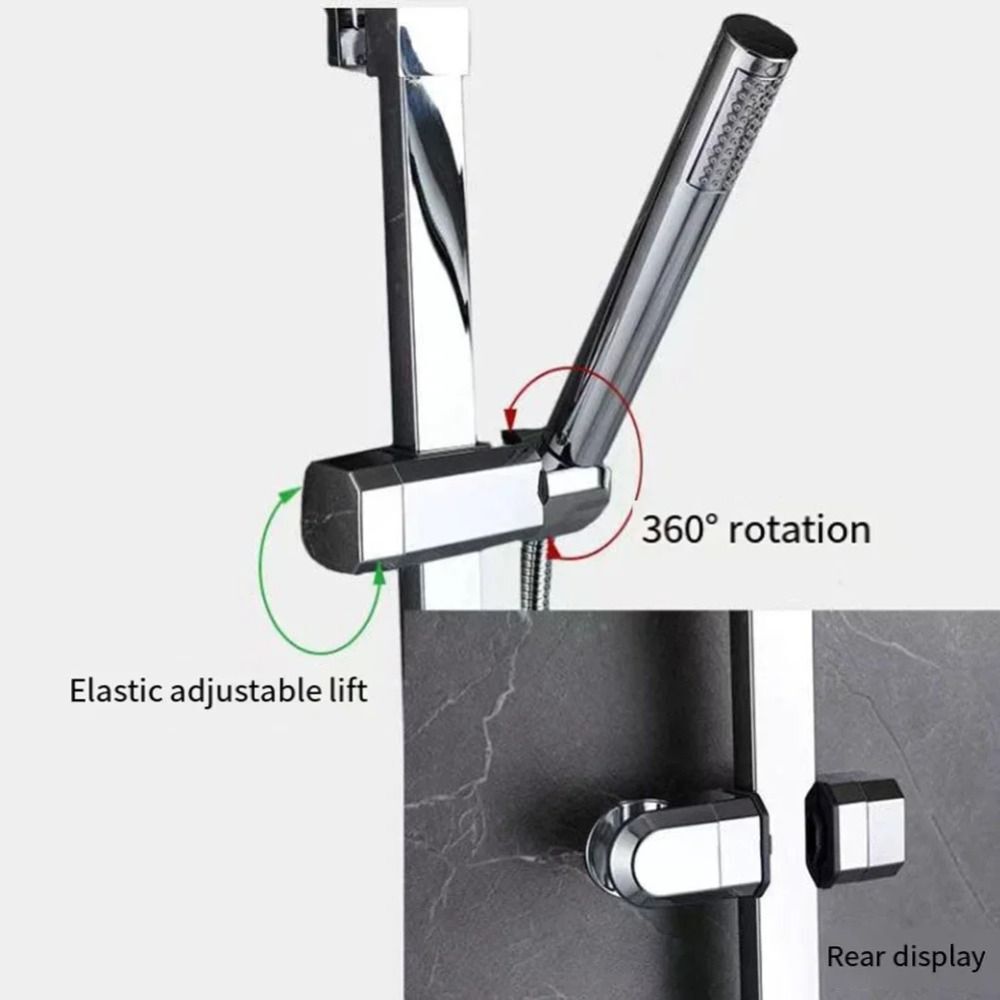 Adjustable 15mm-30mm Shower Head Slider Bar Bracket Lifting Rod Clamp Holder