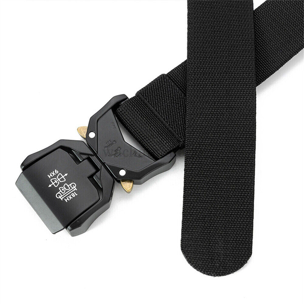 Mens Outdoor Tactical Belt Military Army Metal Buckle Heavy Duty Waistband AU🎁