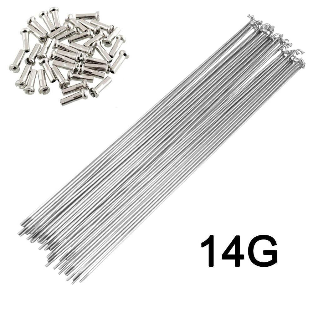 10 x 14G Bicycle Spokes With Nipples Mountain Road Bike High Strength Spokes