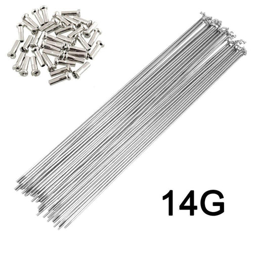 10 x 14G Bicycle Spokes With Nipples Mountain Road Bike High Strength Spokes
