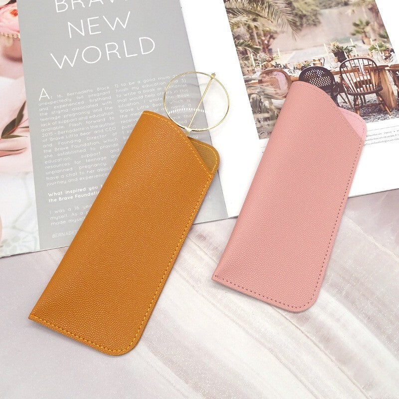 PU Leather Eyeglass Sunglasses Reading Glasses Case Soft Pouch Bag Pocket AU