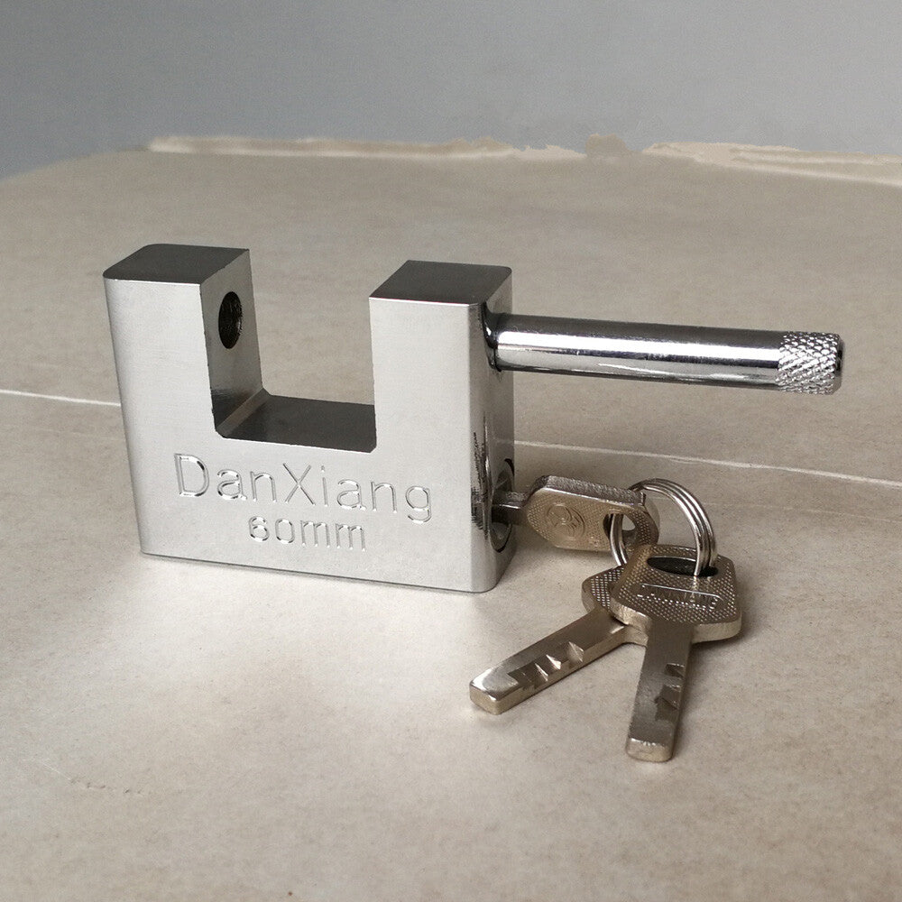 Heavy Duty Anti Rust Shutter Padlock With 3 Keys High Security Shackle Lock