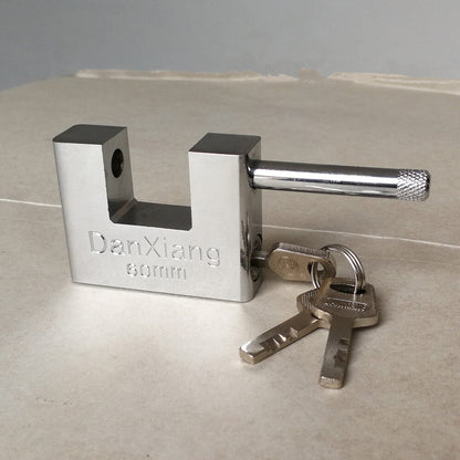 Heavy Duty Anti Rust Shutter Padlock With 3 Keys High Security Shackle Lock