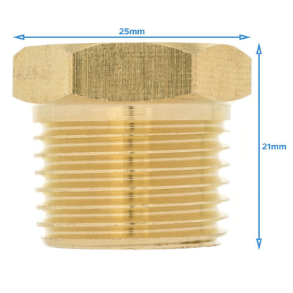 Brass 1/2" BSP Male To 3/8" NPT Female Pipe Reducer Threaded Adapter Fitting