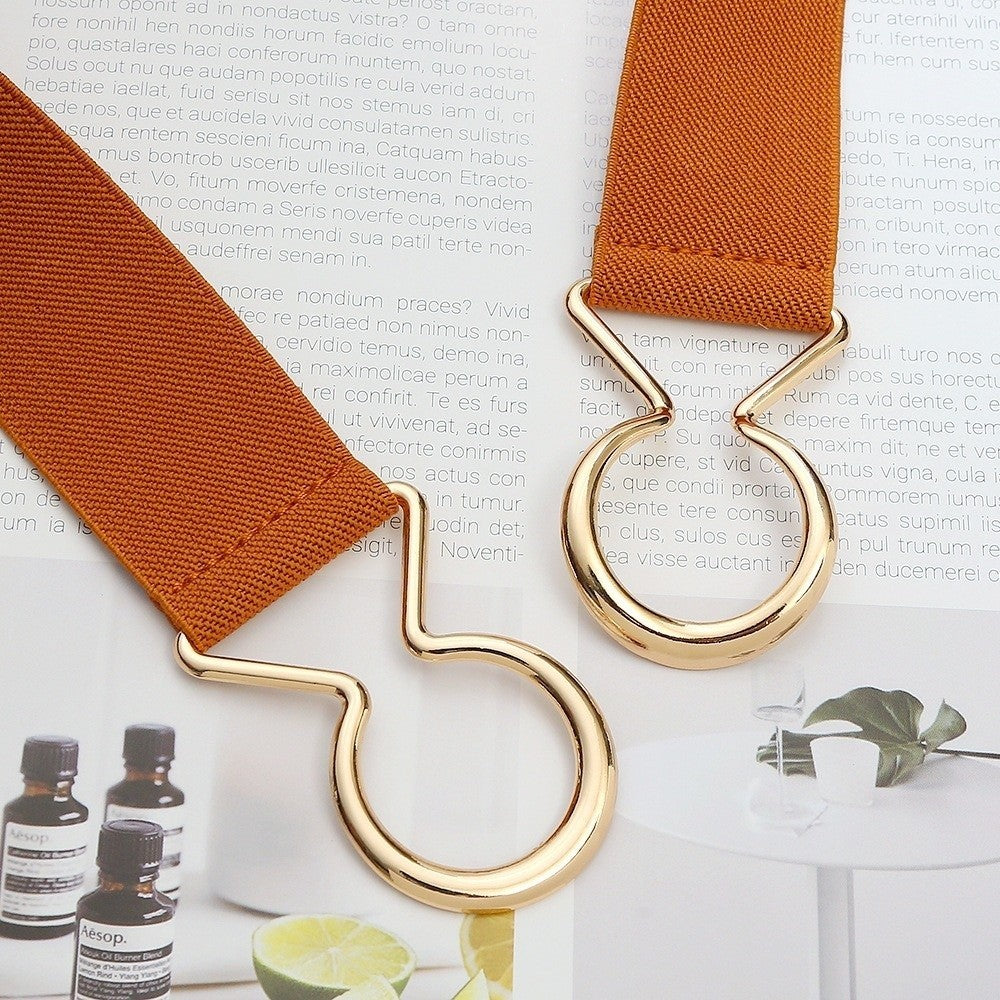 Adjustable Stretch Belt 3.8cm Wide Waist Belt Thin Elastic Belt  for Women