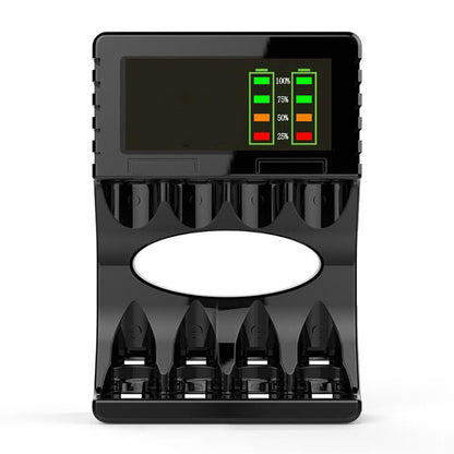 Smart Battery Charger 4 Slot for AA/AAA Nimh Rechargeable Batteries LCD Display
