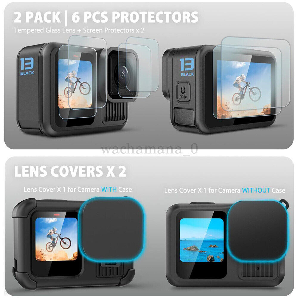 Black Silicone Sleeve Protective Case Cover Compatible with GoPro Hero 13 Accessories