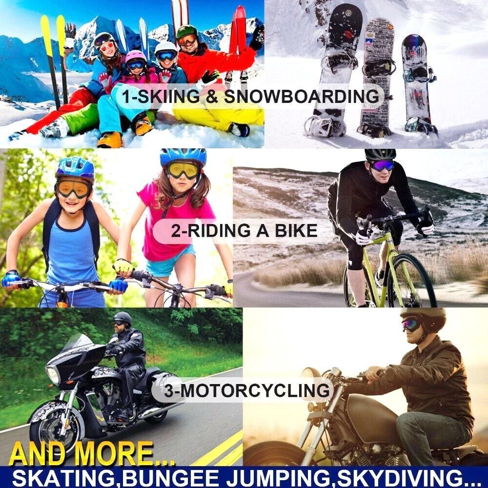 Outdoor Sports Winter Windproof Ski Goggles Lens Frame Eyewear Glasses