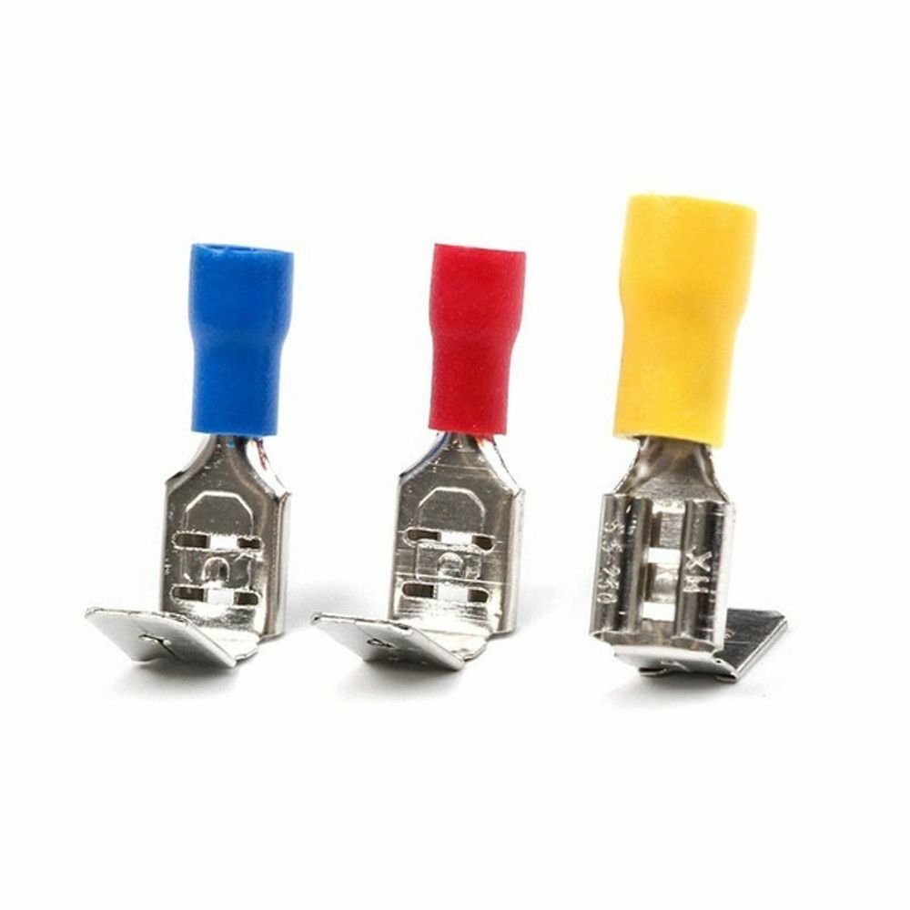 50Pcs 6.3mm Terminal Piggy Back Wire Connector Piggyback Insulated Crimp Spade