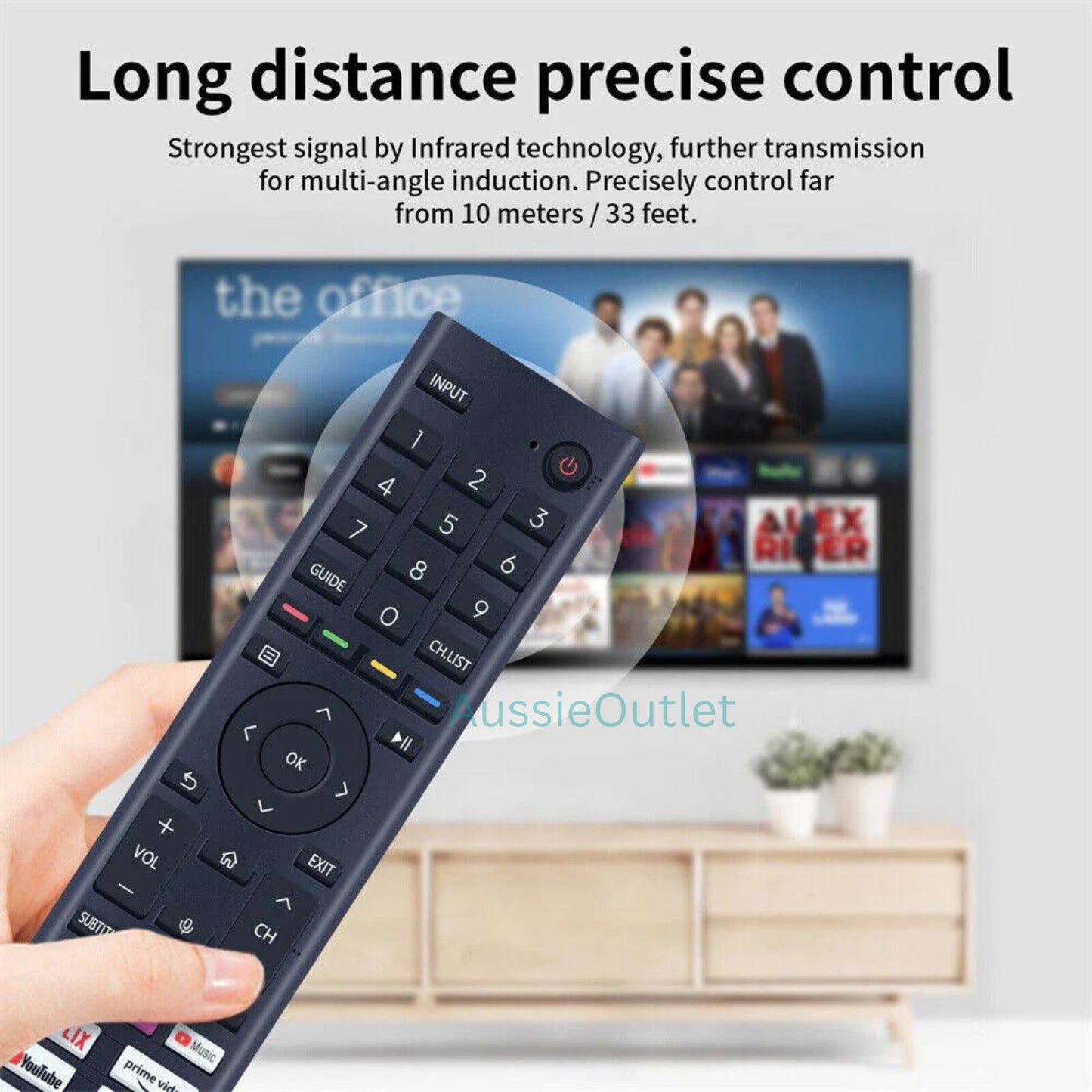 Remote Control for HISENSE TV ERF3G80H 43A7G, 50A7G, 55A7G, 65A7G, 75A7G, 85A7G