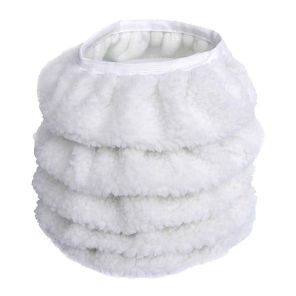 Universal White Woolen Fleece Buffing Pad Waxing Car Polish Buffer Bonnet Cover*