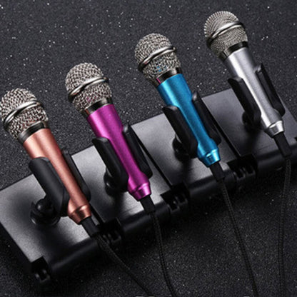 Mini Portable Microphone Vocal Instrument Mic For Mobile Phone Laptop Computer