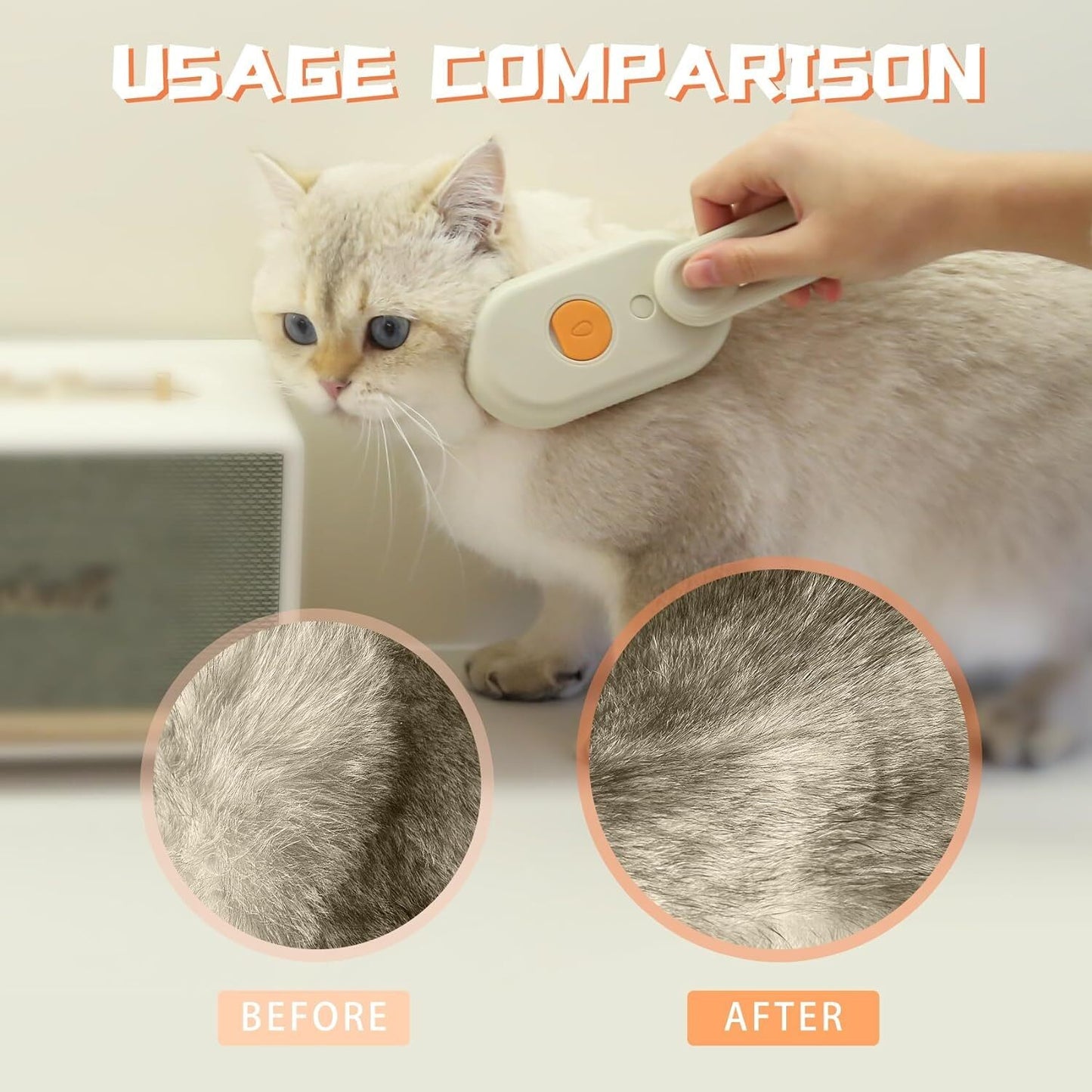 3 in 1 Cat Steam Brush Pet Grooming Dog Brush Electric Spray Massage Steamy AU