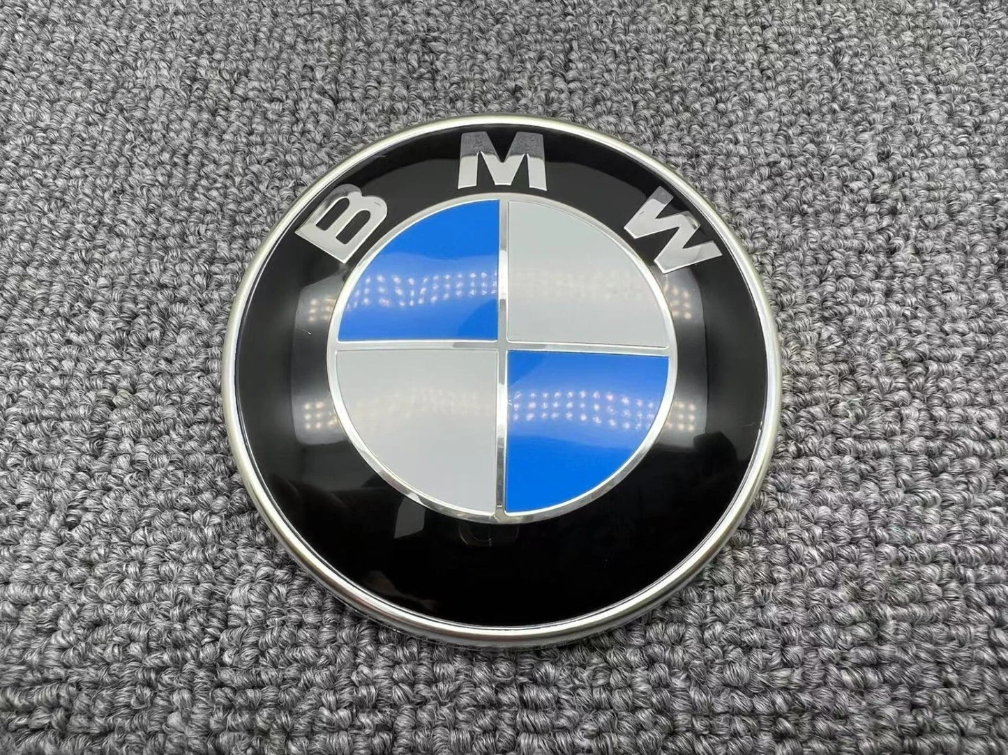 Genuine Style Original Blue White 82mm Front 74mm Rear Replacement Emblem Badge