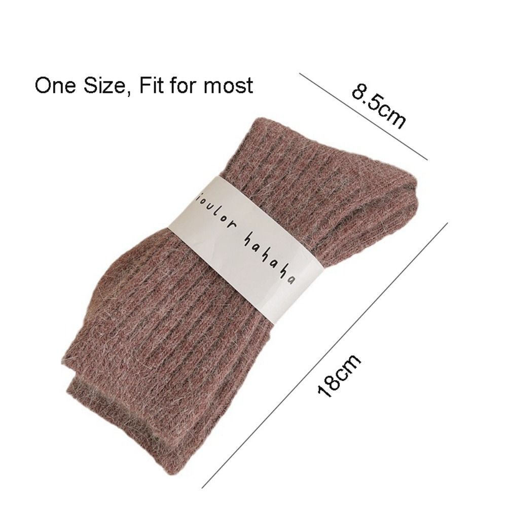 Cashmere Mid Tube Socks Thick Long Socks Winter Warm Velvet Socks  For Women