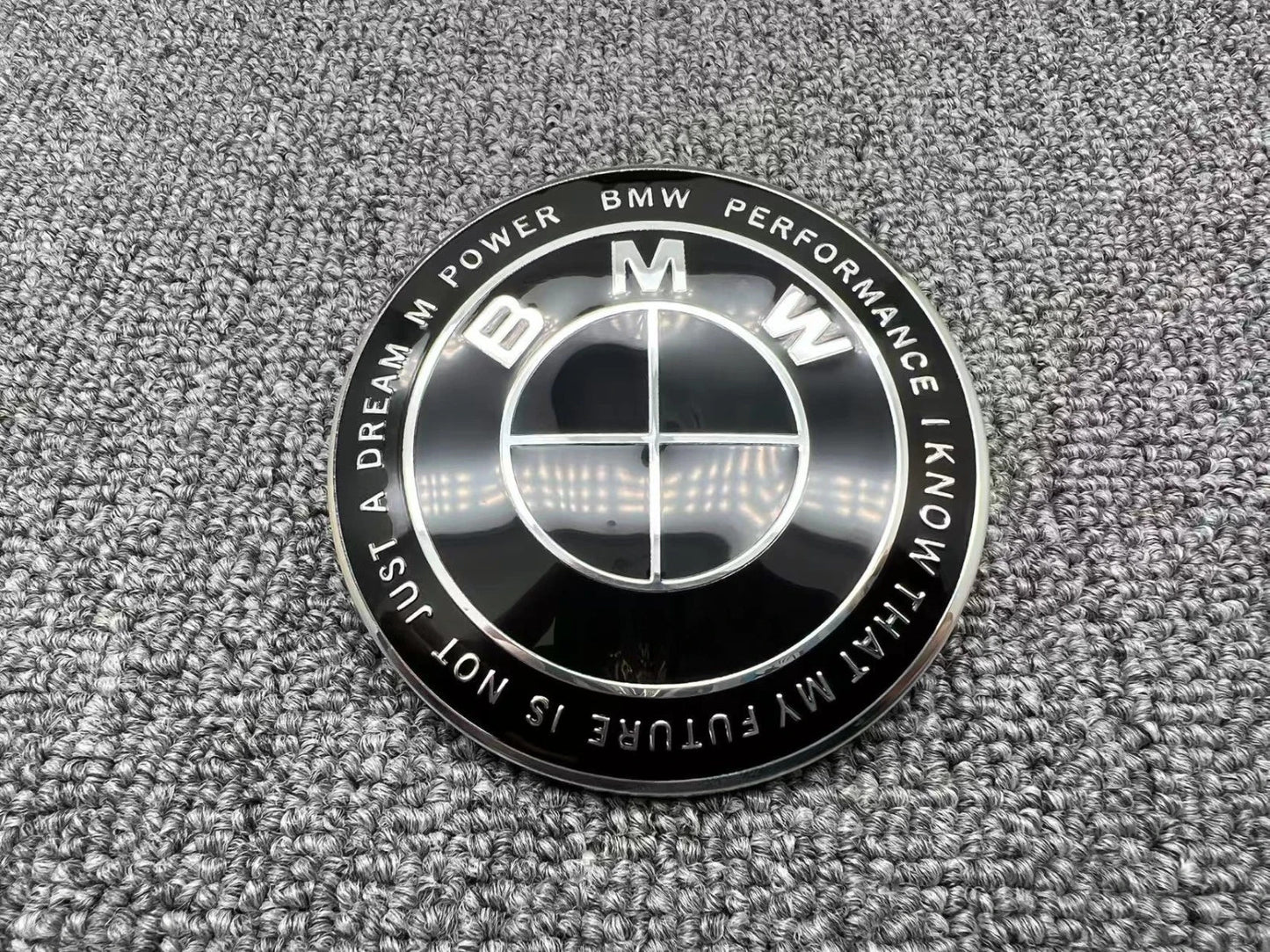 Competition Black w/Grommets BMW Replacement 82mm Front 74mm Rear Emblem Badge