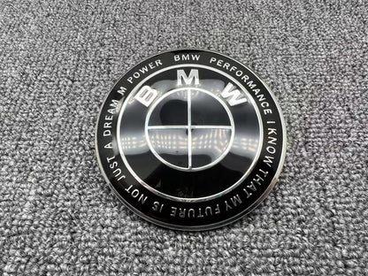 Competition Black w/Grommets BMW Replacement 82mm Front 74mm Rear Emblem Badge