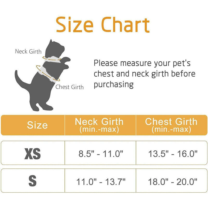 Cat Dog Harness & Leash Walking Escape Proof Adjustable Reflective Vest Harness