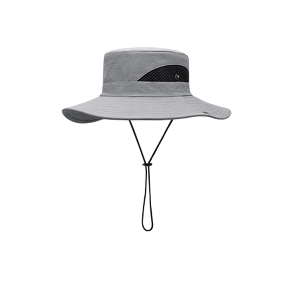 Men Wide Brim Bucket Hat UV-proof Cap Fishing Hiking Camping Beach Outdoor Sun