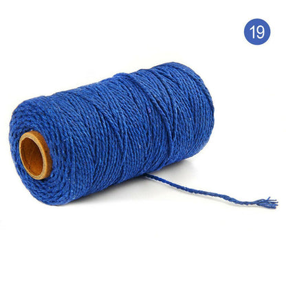 91.5M Yards Cotton Yarn Macrame Rope Twisted Soft Cotton Twine String Cord