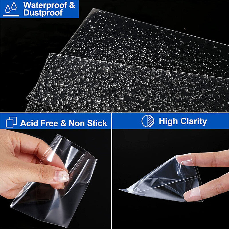 Ultra Soft Trading Card Sleeves Clear Penny Protector 100PCS Pokemon NBA YuGiOh