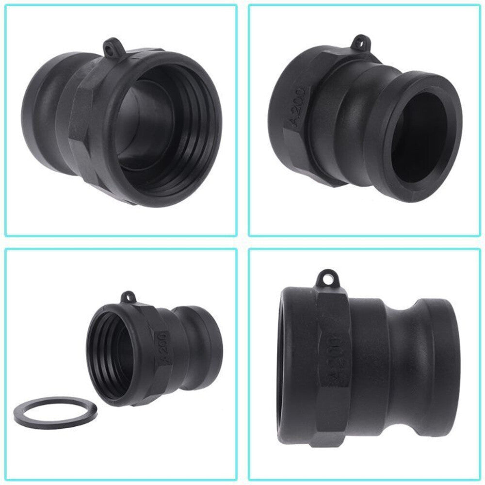 Hose Connector 2" Coarse Thread X 2" Cam Lock IBC Tank Adapter Fittings Valve