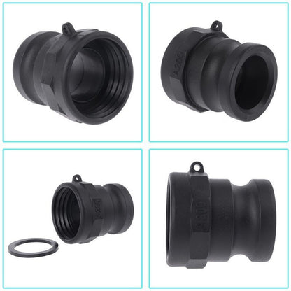 Hose Connector 2" Coarse Thread X 2" Cam Lock IBC Tank Adapter Fittings Valve
