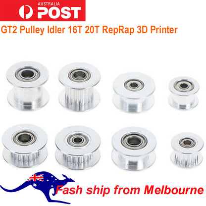 GT2 Pulley Idler 6mm 10mm Belt 3mm 5mm Idle Bearing 16T 20T RepRap 3D Printer