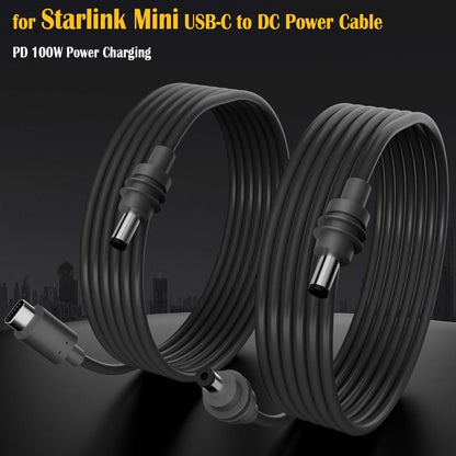 Male to Male USB C to DC Power Cable 5521 Line Adapter for Starlink Mini