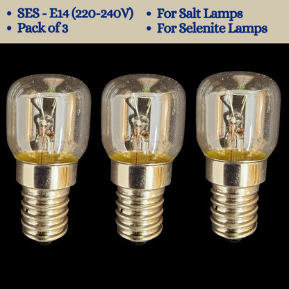 Light Bulbs for Salt Lamps and Selenite Lamps 7W, 15W, 25W - SES E14 (220-240V)