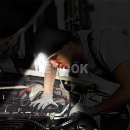 Winter Autumn Warm LED Light Knitted Beanie Hat Men Women With USB Rechargeable