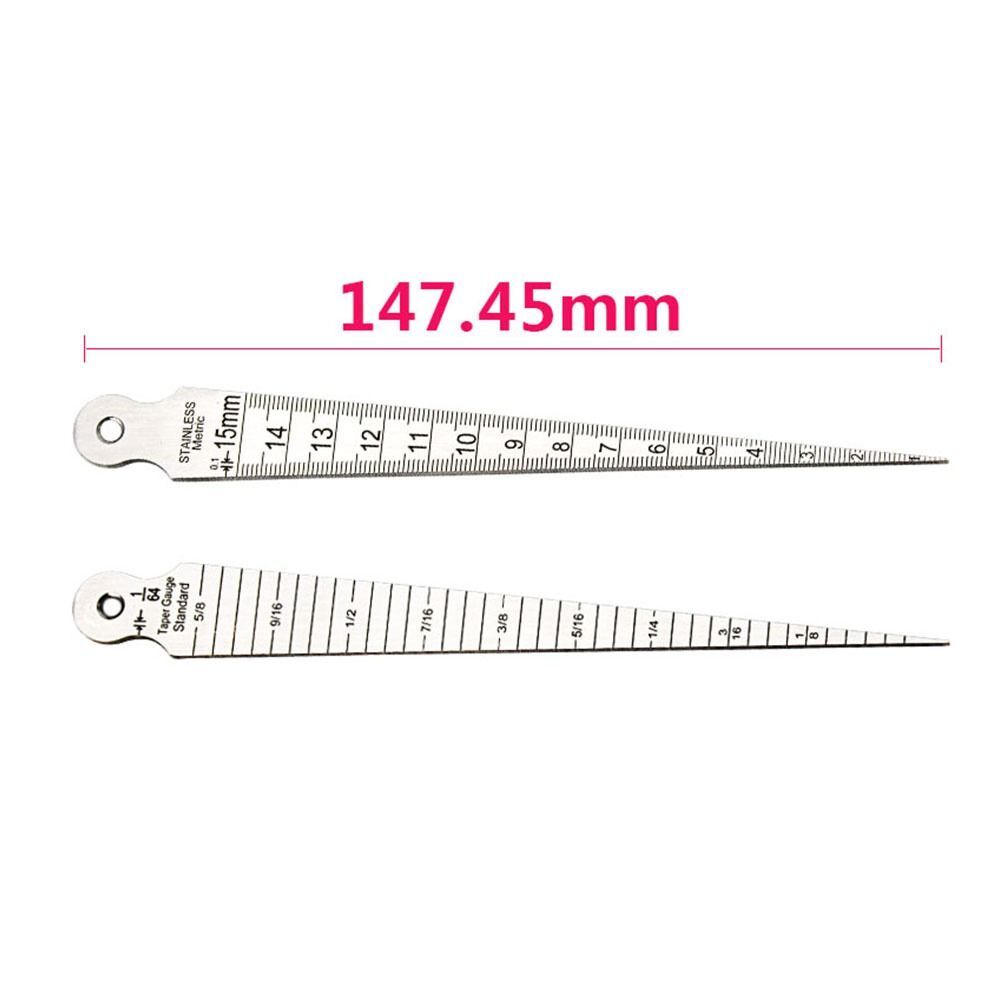 1-15mm Welding Gauge Stainless Steel Taper Ruler Taper Gauge  Aperture