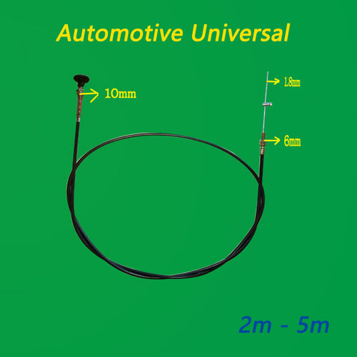 Universal Tractor Plant Digger Dumper Engine Stop Cable 2-5m Long Reg Knob Pull