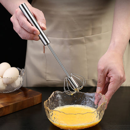 Easy Whisk Semi Automatic Stainless Whisks Hand Push Egg Beater Milk Whip Mixer