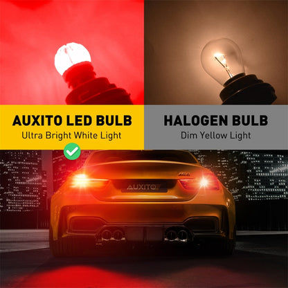 AUXITO 2X 1157 LED BAY15D BRAKE/STOP LIGHT TAIL BULB LIGHT PURE RED SUPER BRIGHT