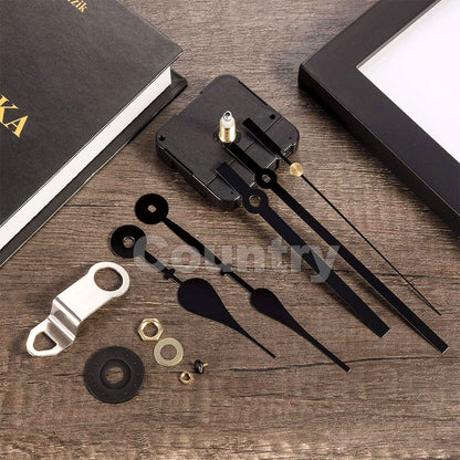 12pcs Wall Clock Quartz Movement Motor Mechanism Long Spindle Hands Repair Kit