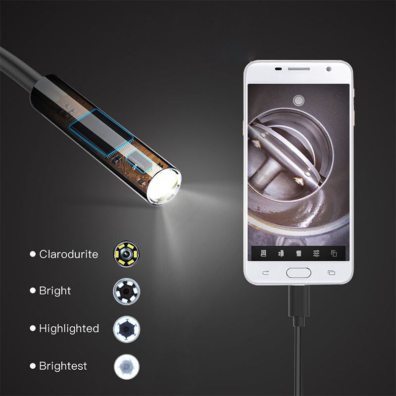 Waterproof HD Endoscope USB Type-C Borescope Inspection Snake Camera For Android