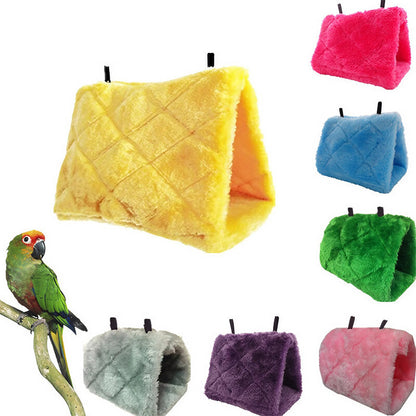 Warm Hammock Hanging Cage Bed for Parrot Budgie Parakeet Bird Hut Tent hammock
