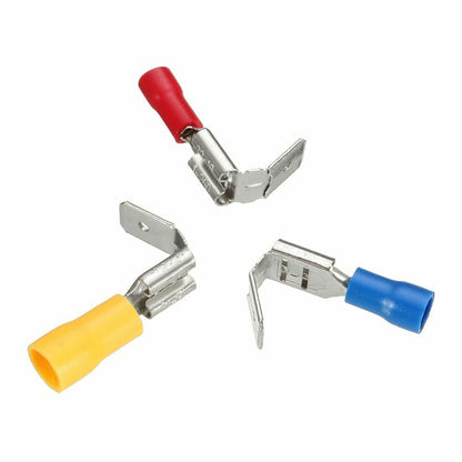 50Pcs 6.3mm Terminal Piggy Back Wire Connector Piggyback Insulated Crimp Spade