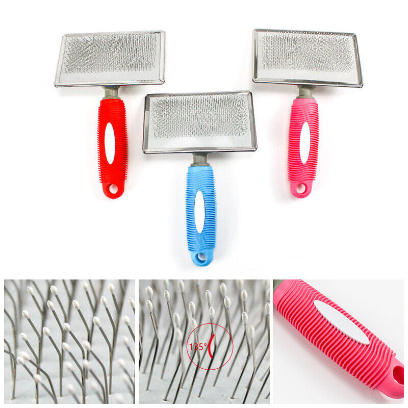 Pet Grooming Brush For Dog Cat Hair Shedding Trimmer Comb Self Clean Slicker