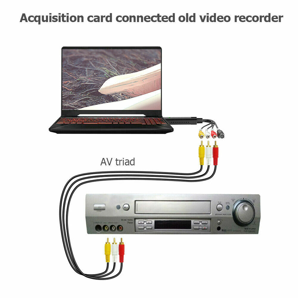 USB 2.0 RCA S-Video Capture Card (LS70) Convert VHS LP Tape to Digital DVD
