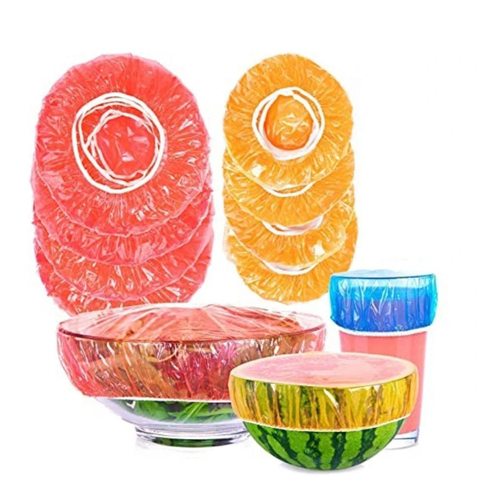 Elastic Food Storage Covers Reusable Stretch Plastic Wrap Bowl Covers New