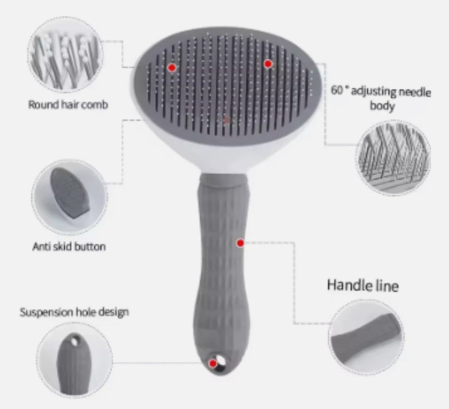 Grooming Brush For Dog Cat Deshedding Tool Rake Comb Fur Remover Reduce Pet Hair