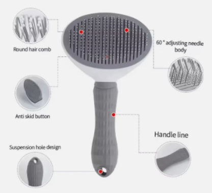 Grooming Brush For Dog Cat Deshedding Tool Rake Comb Fur Remover Reduce Pet Hair